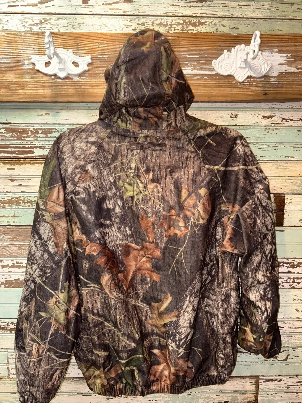 Kids Hooded Camo Jacket - Realtree-Style Brown/Green